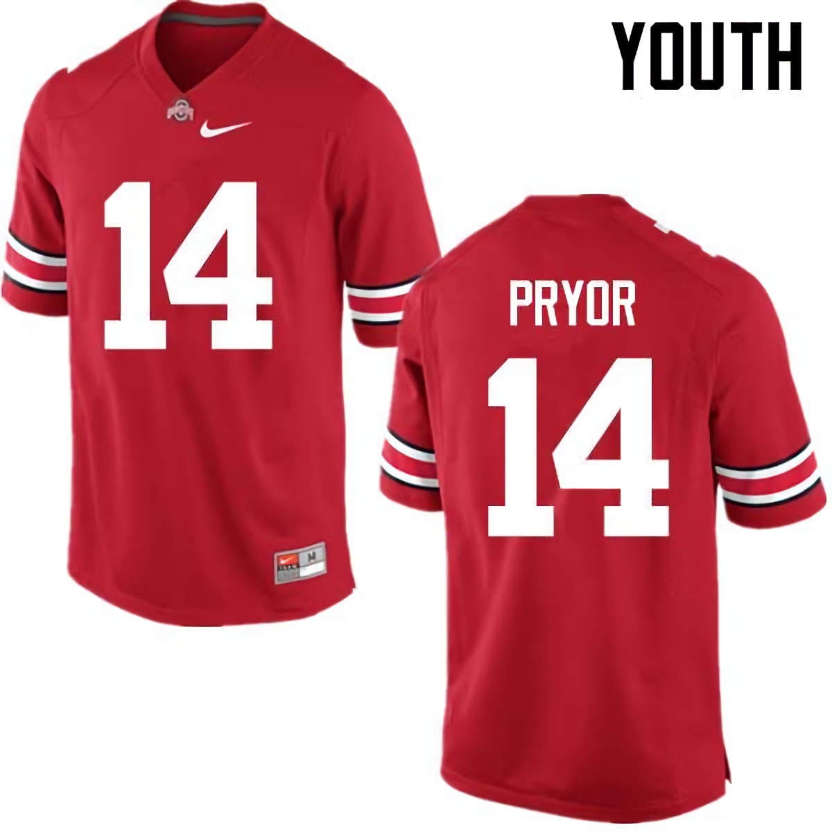 Isaiah Pryor Ohio State Buckeyes Youth NCAA #14 Nike Red College Stitched Football Jersey DLX8356AH